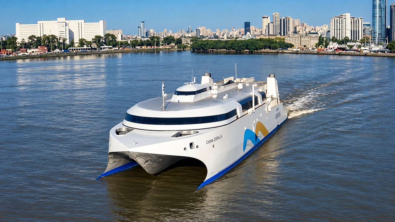 Argentina y Uruguay presentaron el “China Zorrilla”, un ferry 100% eléctrico